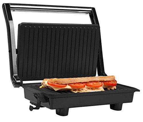 MEDION MD 17326 Kontaktgrill/Panini Grill (1.200 Watt, Antihaftbeschichtung, Edelstahl-Applikationen… – Bild 3