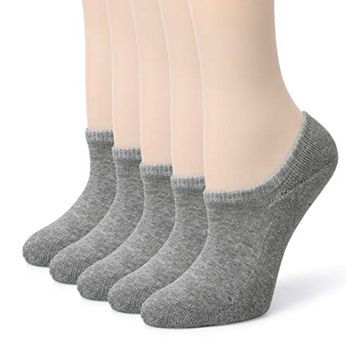 Leotruny Women's Cushion Sweat-Absorbent Breathable Soft Athletic No Show Socks (Light Gray, Women Shoe Size:7-11) #TOP7