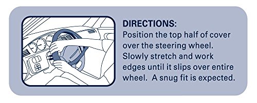 Peacock Steering Wheel Cover - Black