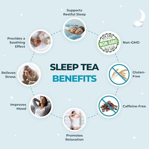 Aprika Life Sleep Tea for Bedtime Relaxation & Stress Relief – Natural Caffeine-Free Herbal Nighttime Tea with Chamomile, Lavender, Mint & Hibiscus – No Melatonin Sleep Aid – Relaxing Tea Bags 60 Pack - Image 6