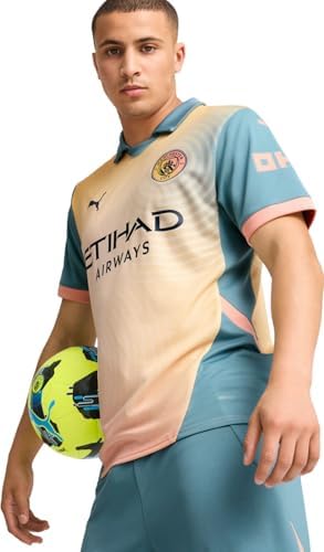 PUMA Mens Manchester City Fourth Collared Short Sleeve Jersey