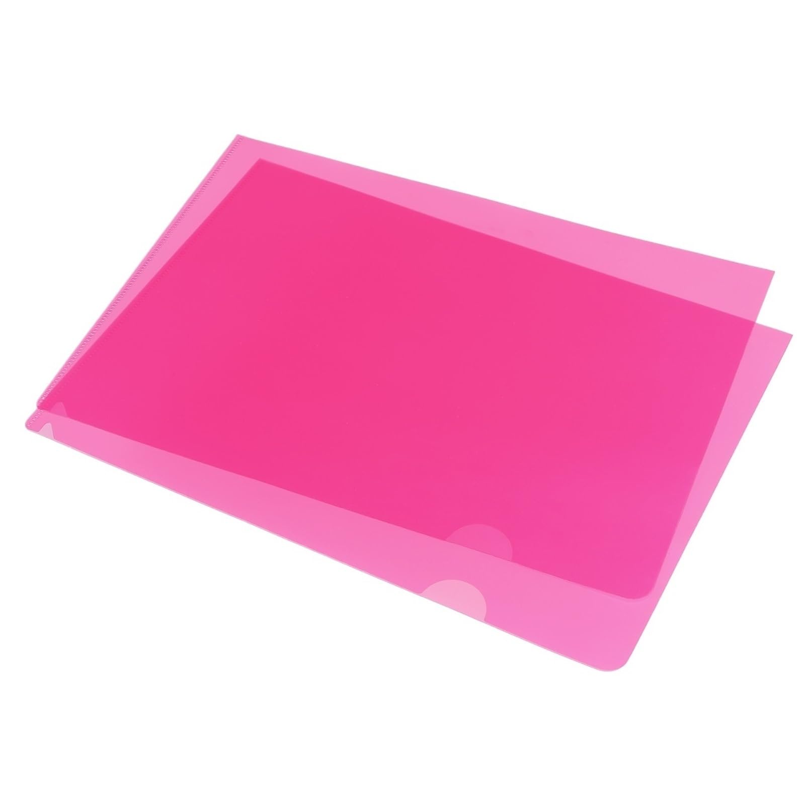 Transparente Mappe 24 Stück L-Typ-Ordner, A4, Kunststoff-Datei-Projekttaschen, Ordner, durchsichtiges Papier, Dokumentenhülle, Schul- und Bürobedarf FüR Dokumente(Pink)