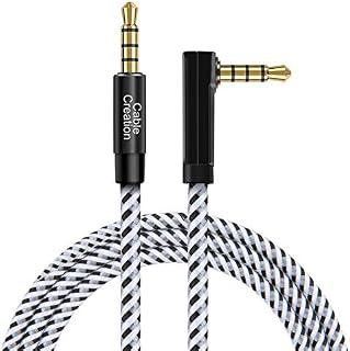 TRRS 3.5mm Audio Cable, CableCreation 90 Degree Right Angle 4-Conductor Auxiliary Stereo Aux