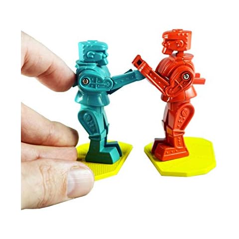 World's Smallest Rockem Sockem Robots - Miniature Version of the Classic Game - Fully Playable Official Replica of the Original - Blue and Red Boxing Robots Game Cover
