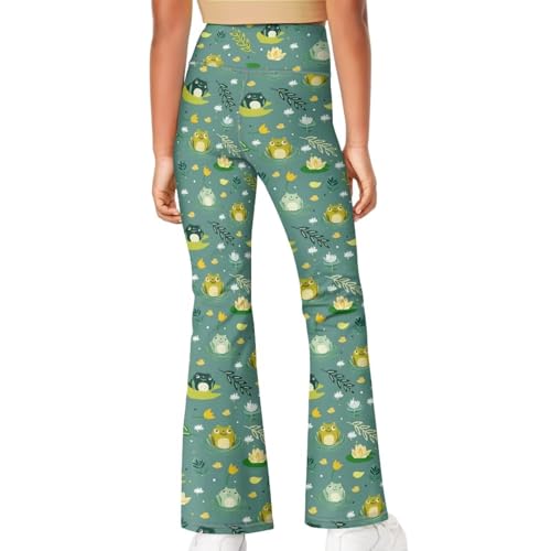 Girl Yoga Flare Legging for Kids Wide Leg Pants Size 5-14 Years Old2