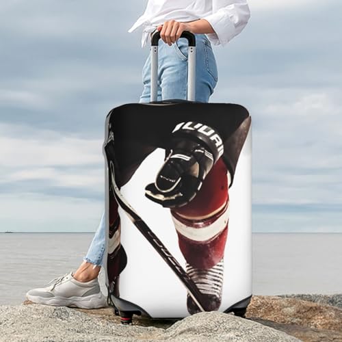 Luggage Cover Elastic Washable Suitcase Cover Dustproof Suitcase Protector Personalized Ice Hockey Pattern Travel Luggage Baggage Covers For 18-32 Inch2