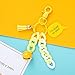 Llavero Lindo Borla Llavero Letra Llavero Mujeres Bolso Llavero-Yellow_10_Cm