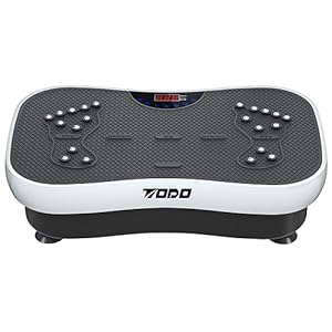 TODO Vibration Plate Exercise Machine Whole Body Vibration Machine with Remote Control for Pain Relief, Lymphatic Drainage, Weight Loss(3 Resistance Loops/Resistance Bands)