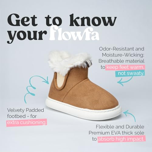 Emma | Slippers for Women | Indoor Outdoor All-Season Ankle Booties with Faux Fur Lining, Pull-On Vinyl Upper, Breathable Non-Slip EVA Sole, Cozy Summer Nightwear, Versatile House Shoes3