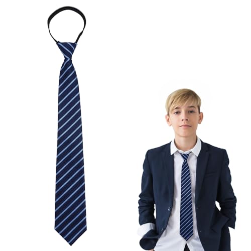 Striped Boy Ties Pre-tied Neckties for Boys Kids Adjustable Boys Ties Neckties for Graduation School Uniforms Casual