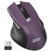acer Wireless Mouse, 3 Adjustable DPI Ergonomic Computer Mouse 2.4GHz USB Receiver, 6 Button, Cordless Optical Tracking, Battery Indicator, Portable Mice Wireless for Laptop, PC, MacBook Pro (Purple)