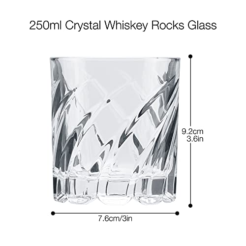 Mimitoou Whiskey Glasses, Whiskey Stones Gift Sets For Men Sets Includes Whiskey Rocks Glasses With Reusable Stainless Steel Ice Cubes For Men/Women, Christmas Stocking Stuffers #TOP3