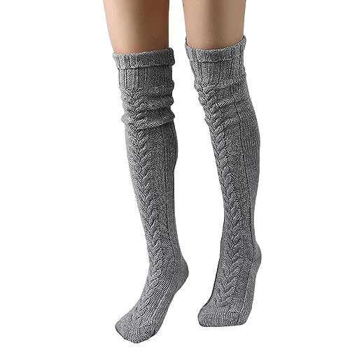 Cozy Winter Stockings Warm Leg Covers Thick Woolen Knee Socks Soft Stretch Fashionable Home Leg Warmers
