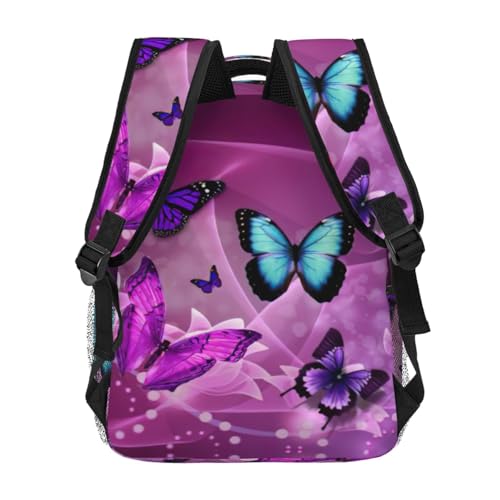 Mochila de senderismo EdWal impermeable con diseño de mariposas 4