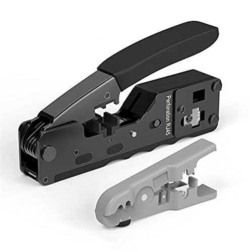 Pince RJ45 pass through jaune pour supprimer les pertes de signal des câbles