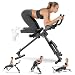 JX FITNESS AB Rowing Machine 2-in-1 Adjustable Abs Machine Foldable Design for Home Gym