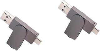 UKCOCO 2Pcs Tipo Drive Smartphone Zip Drive USB 30 Memory Stick Dispositivo De Transferência De Dados De Telefone Giratório USB Flash Drive De Metal Pen Drive USB Drive U Disco USB
