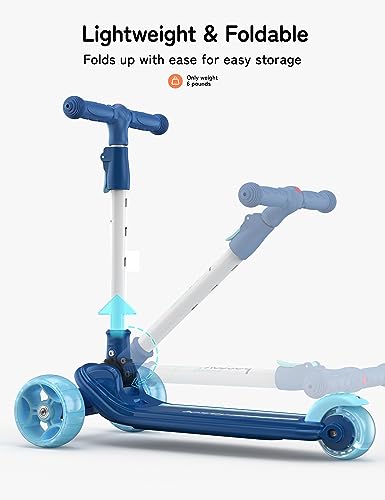 Image of besrey 3 Wheel Scooter for Kids Ages 3-10 with 4 Adjustable Height