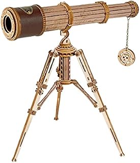 ROKR Wooden Models to Build Monocular Telescope 3D Wooden Puzzle DIY Science Model Kits for Adults Teens Birthday Gifts