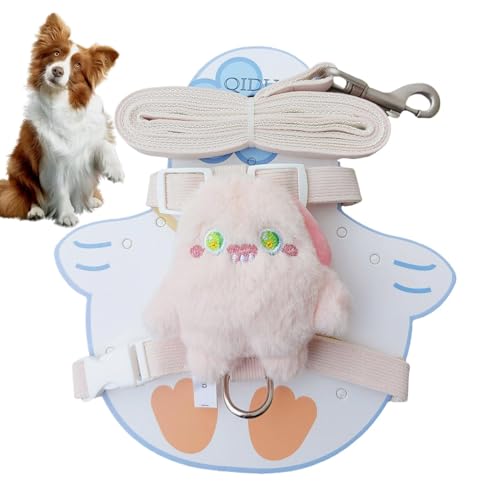 犬用パックハーネス、犬用バックパックハーネス,リードロープ犬用ハーネス | 調節可能な犬用ウォーキングロープ 犬用バックパック 犬用ベストハーネス ぬいぐるみ付き 中小型犬用