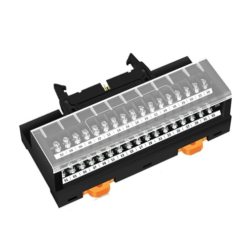 Bloque de terminales IDC para riel DIN con conector macho de 34 pines paso de 2,54 mm MD-IDC34-H