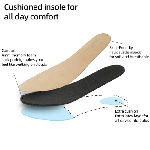 VJH confort Women's Knee-High Boots Comfortable Low Heel Almond Toe Wide Calf Side Zip Fall Winter Long Boots3