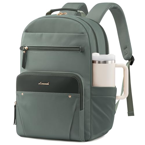 LOVEVOOK Laptop Backpack for Women with 2X Extra-Large Tumbler Pockets, 15.6' Work Backpack Purse,...