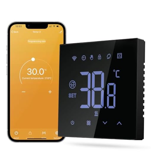 MIUCDA Thermostat Fussbodenheizung Wasser, Tuya WiFi Heizungsthermostat Smart Digital Raumthermostat Kompatibel mit Alexa, Google Home