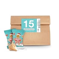 Glückskekse Weihnachten Lebkuchenmann 15 Glückskekse in der Tüte mit Lebkuchengeschmack im Advent und als Füllung für den Adventskalender, Nikolaus Geschenk, Wichtelgeschenk