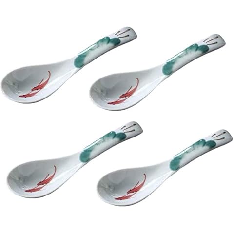 HonHeam Ceramic Soup Spoons Set of 4 Cover