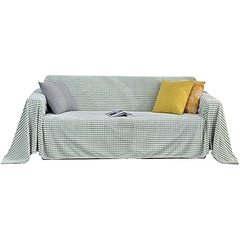 Sofa Throw Blanket, Super Soft Knitted Weave Pattern Blanket Bedspread Couch Throw No Shedding, for Sofa, Armchair, Bed and Couch (Green,200 * 360cm) Cover
