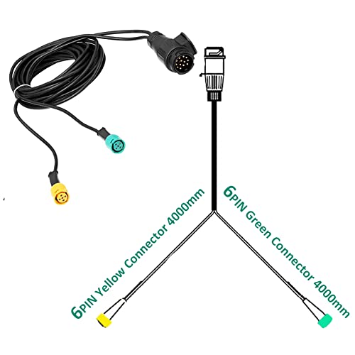 DARKGUARD Rückleuchten Anhänger Satz LED 12/24v,Rücklicht Heckleuchten Anhänger PKW Wohnwagen Verkabelt mit 13poligem Stecker|4m Kabel|2x 6poliger Bajonettverbindung| E-Mark|7Funktion|Wasserdicht – Bild 6