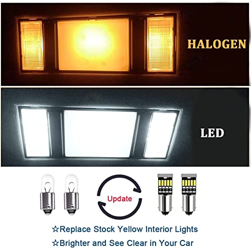 Awalited 10Pcs Ba9S Led Car Bulb Ba9 1895 1891 53 57 Led Car Bulb, 15Smd 4014 Chips 6000K White 47830 64111 3893 Led Car Bulb For Car Interior Dome Map License Plate Glove Box Light Etc (10Pcs) #TOP1