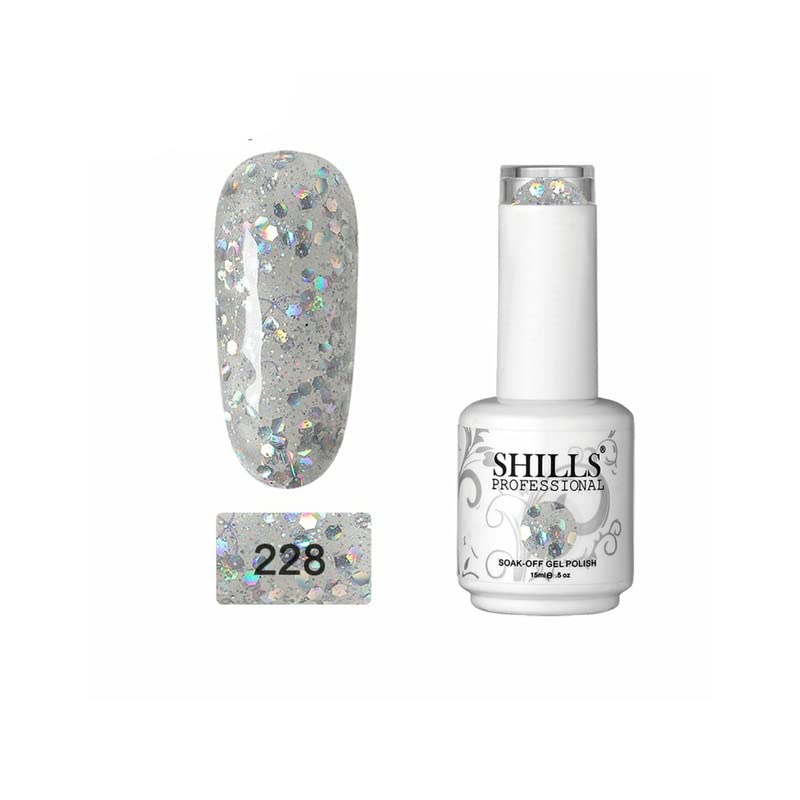 Image of SHILLS PROFESSIONAL UV /LED Soak Off Gel Polish (Gel nail polish) Nail art nail polish Color Shade 228.