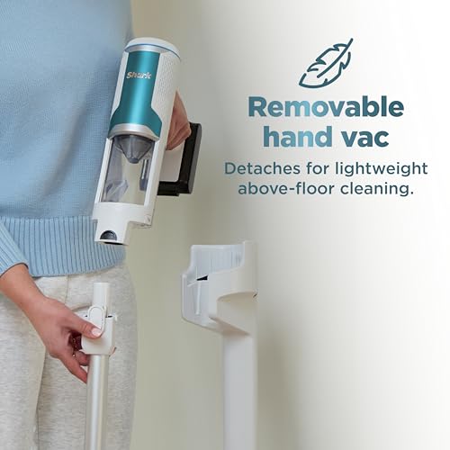 Shark Clean & Empty Cordless Stick Vacuum & Auto-Empty System | HEPA Filter | Lightweight, Portable, Rechargeable | Stick Vacuum for Pet Hair | Carpets & Hard Floors | 40-Min Runtime | White | BU3521 by Shark - Image 6