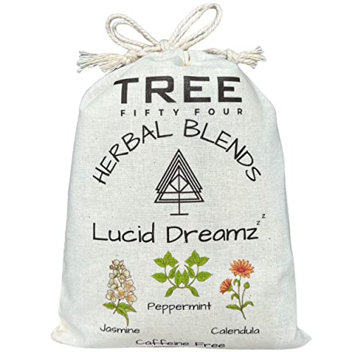 Lucid Dreamz Herbal Blend - Natural Caffeine Free Herbal Tea & Smoke Blend by Tree Fifty Four | 3 OZ Sachet