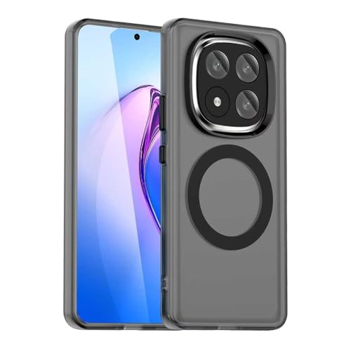 Rnrieyta Miagon ���C�P�[�X Xiaomi Redmi Note 14 Pro Plus 5G�p�A[Magsafe�Ή�] �������}�b�g�n�[�h�o�b�N�d�b�J�o�[ �X�����t�B�b�g �ϏՌ��ی�o���p�[ ���f�B�[�X �����Y