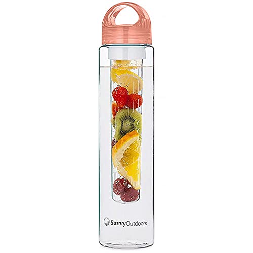 Infusion Fruit Infuser Water Bottle - Bpa Free Insulated Water Bottle, Reusable Water Bottle With Fruit Infuser, Easy-To-Clean Gym Accessories For Women, Sports Water Bottle, Savvy Outdoors #TOP1