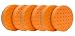 Lake Country 6.5" CCS Orange Flat Foam Polishing Pads (Cutting) 6-Pack