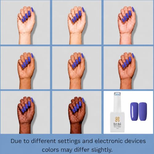 Image of Bolt Bee Blue Color Gel Nail Polish Soak Off UV Gel 15ML DIY at Home Manicure Salon Nail Art