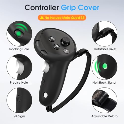Image of ZORBES 5-in-1 Silicone Accessories for Meta Quest 3S, Protective Case Set for Quest 3S, VR Skin Cover Case Silicone Face Pad Lens Cover