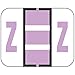 TAB COMPATIBLE TPAM-Z 1838 Permanent Color Code Label, Alphabet,"Z", 1 1/4" x 1", Lavender (Pack of 500)