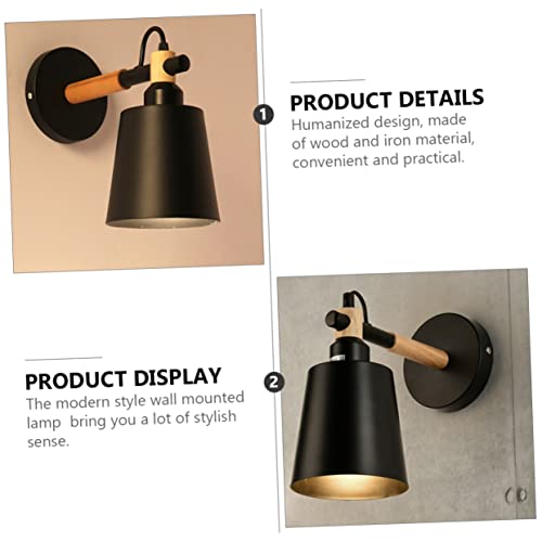 Lámpara de pared de madera y metal SEWACC con diseño elegante y acabados de alta calidad 6