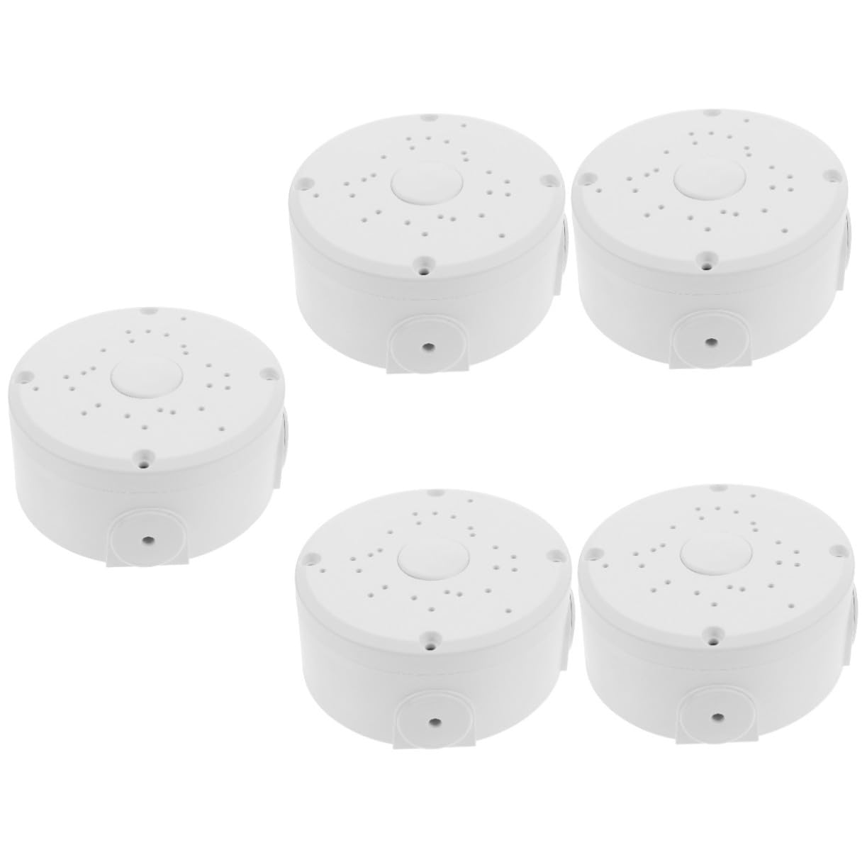 Uonlytech 5 Pezzi Scatola Giunzione Rotonda Protezione Sicura per Elettrici Interni ed Esterni Contenitore Antipolvere e Antiurto per Prolunghe e