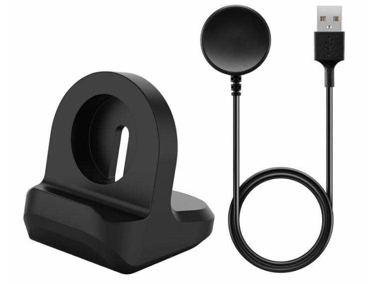 SGElectronix Cable and Charger Stand Combo Compatible with Galaxy Watch, Durable Silicone with Non-Slip Stable Base?Magnetic Wireless Charging Station