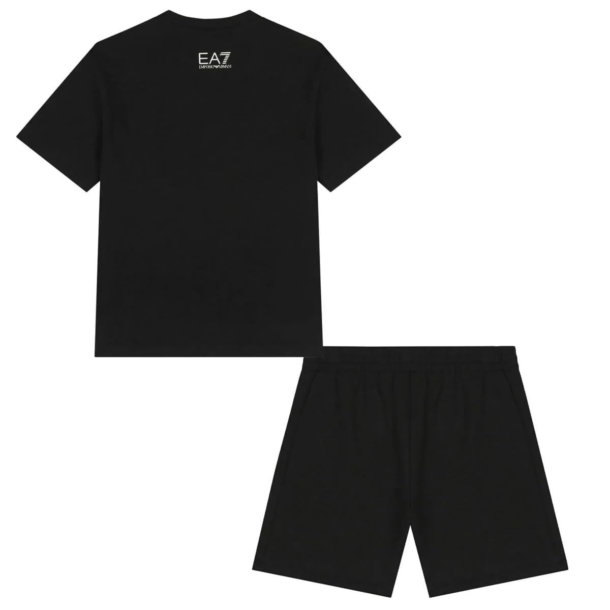 Emporio Armani EA7 7B000267 Logo Series Set aus T-Shirt und Shorts aus Baumwolljersey für Kinder und Jugendliche