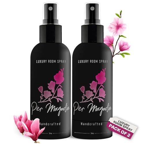 605Products Luxury Room & Air Ambientador en aerosol, eliminador de olores de larga duración, aceites esenciales, suministros de fragancia para el hogar, 96.4 g Pier Magnolia (paquete de 2)