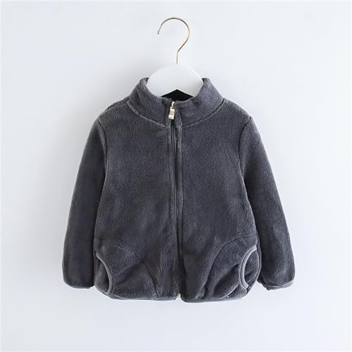 Boys Girls Fleece Thicken Warm Coat with Pocket Toddler Kids Faux-Fu𝐫 Outwear Long Sleeve Furry Plush Outerwear3
