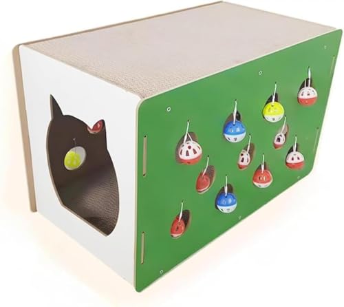 GEBYUI 多機能 エコ素材 キャットタワー|内蔵爪研ぎ 猫トンネル・ベッド一体型|耐摩耗 自遊び・ストレス解消に適 掏掏?デザイン 猫用?