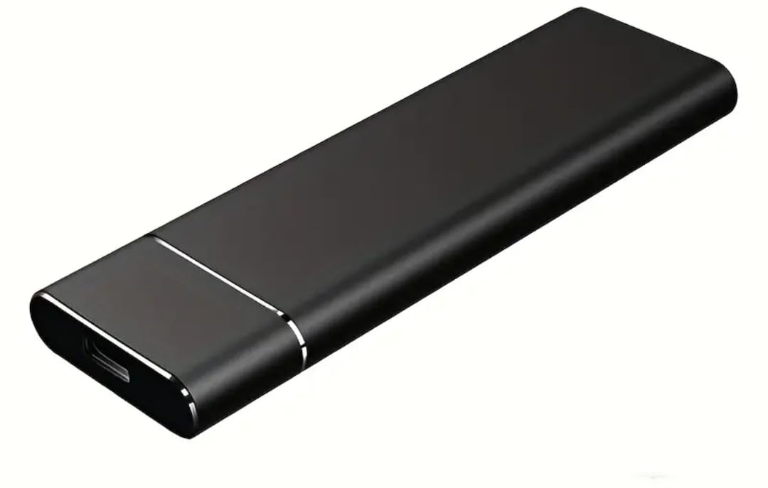 Portable External SSD Hard Drive, M.2 NVME, USB Type-C, Black 4TB for Pc, android, laptops, mobile and computers